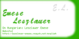 emese leszlauer business card